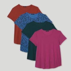 4-Pack Classic-Fit Tees in Assorted Colors. NWT